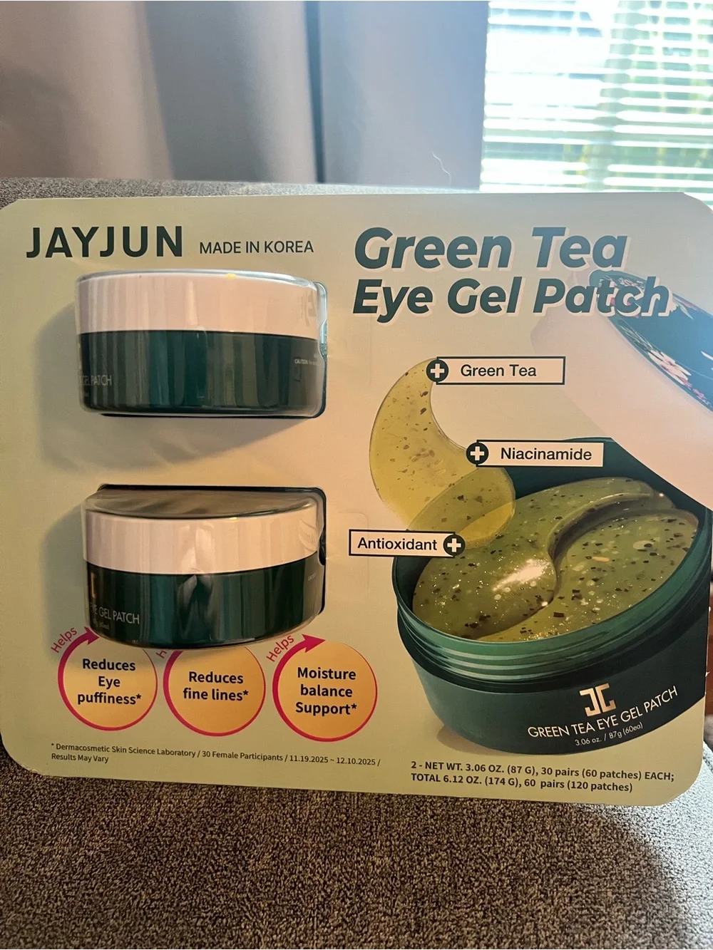 Jayjun Green Tea Eye Gel Patches - Hydrating Green Eye Patches